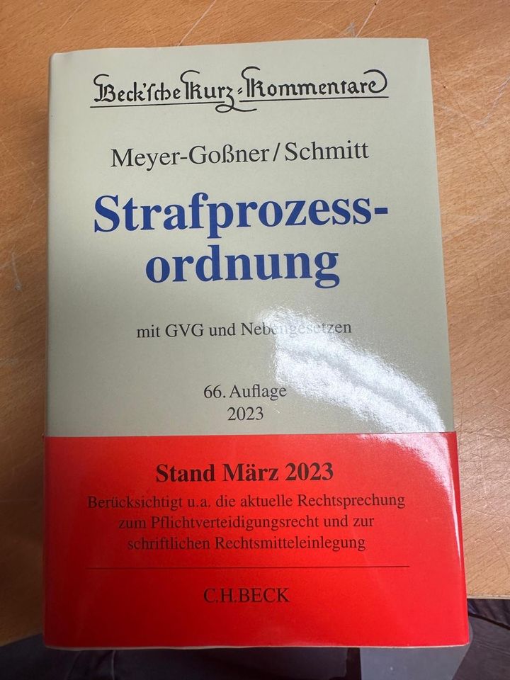 Meyer-Goßner/Schmitt StPO 66. Auflage 2023 in Niefern-Öschelbronn