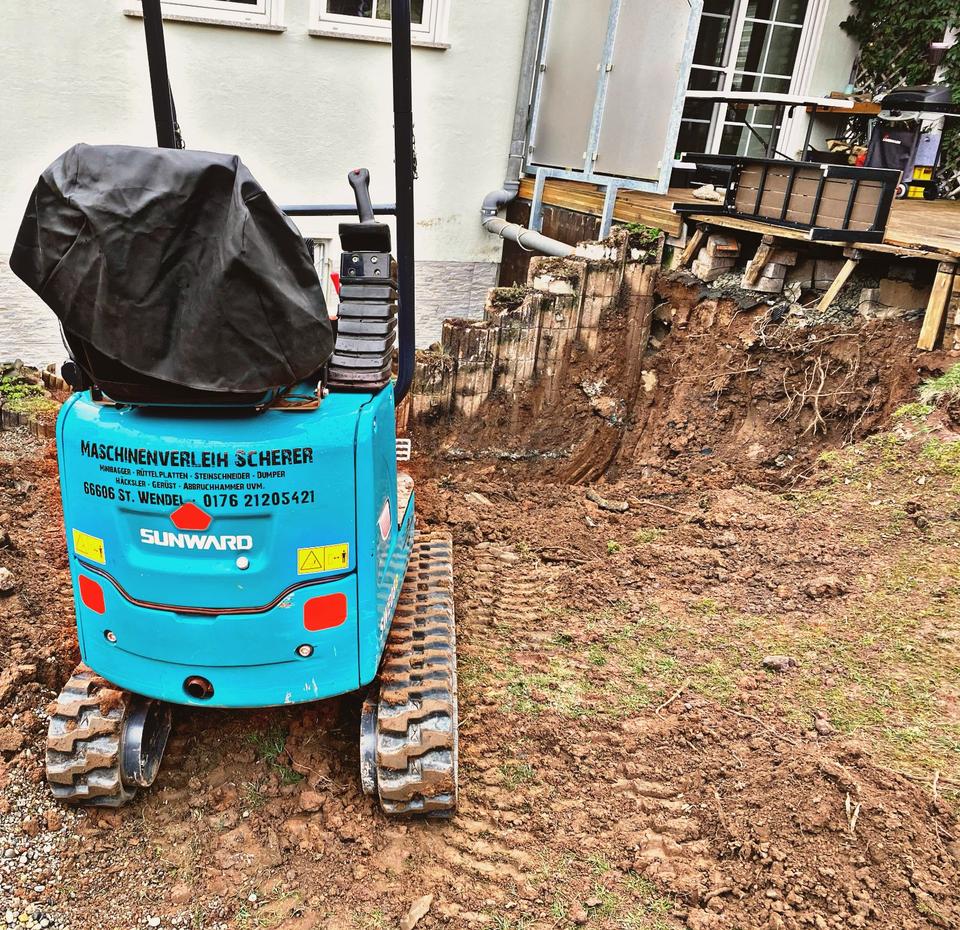 Minibagger Microbagger Bagger Kettenbagger Vermietung / mieten in St. Wendel