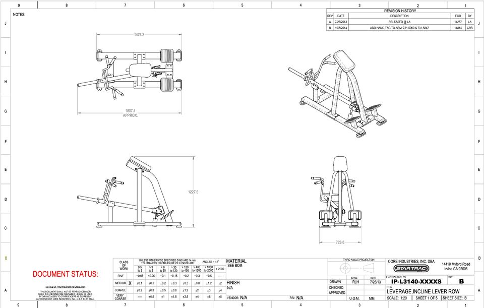 STAR TRAC, Leverage Incline Lever Row, TOP Zustand, Nautilus in Köln