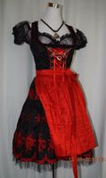 Dirndl von Marjo GR 34 schwarz-rot XS mit Schürze Thüringen - Themar Vorschau