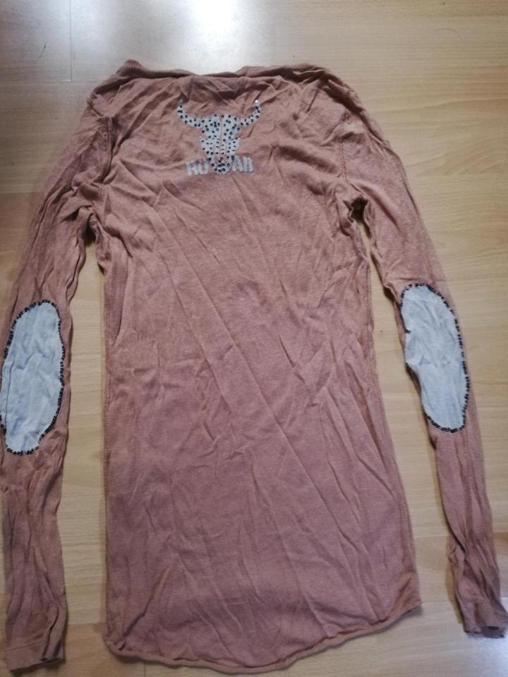 Bérénice Designer Leinen Modal Henley Pullover altrosa XS 34 in Dresden
