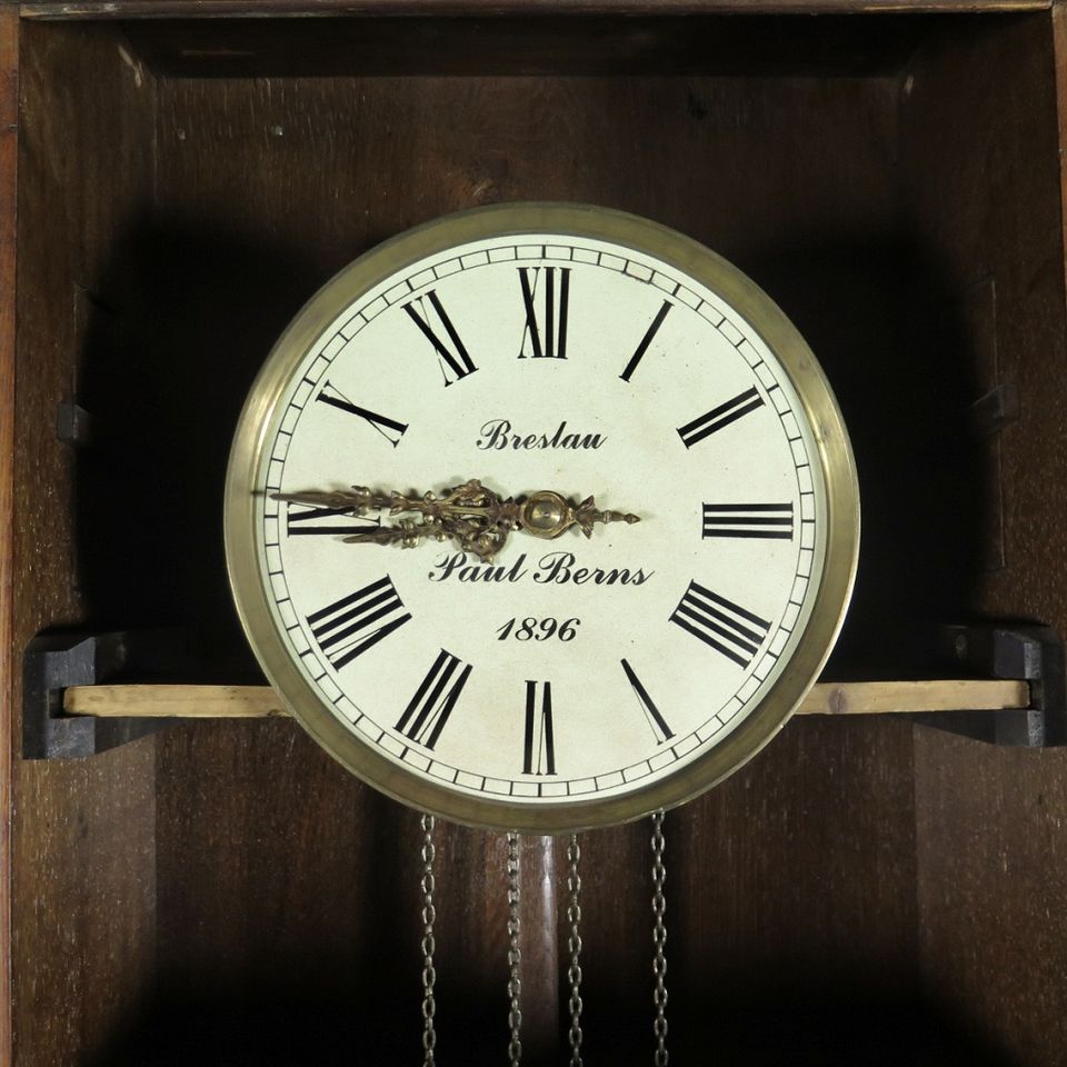 23315 Standuhr Uhr Gründerzeit 1896 Nussbaum Antik in Nordhorn