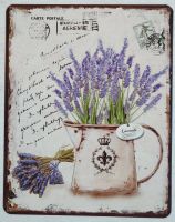 Blechschild Wandbild Lavendel Carte Postale 25x20 NEU Niedersachsen - Bissendorf Vorschau