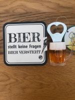 Flaschenöffner ,Bierglas‘ mit Magnet + 18 Bierdeckel Baden-Württemberg - Herdwangen-Schönach Vorschau