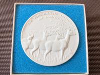 DDR Medaille Meissner Porzellan Jagd Berlin - Biesdorf Vorschau