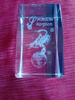 Hologramm Sternzeichen Skorpion 3D Kristall  Glas Block Deko Sachsen - Lengenfeld Vogtland Vorschau