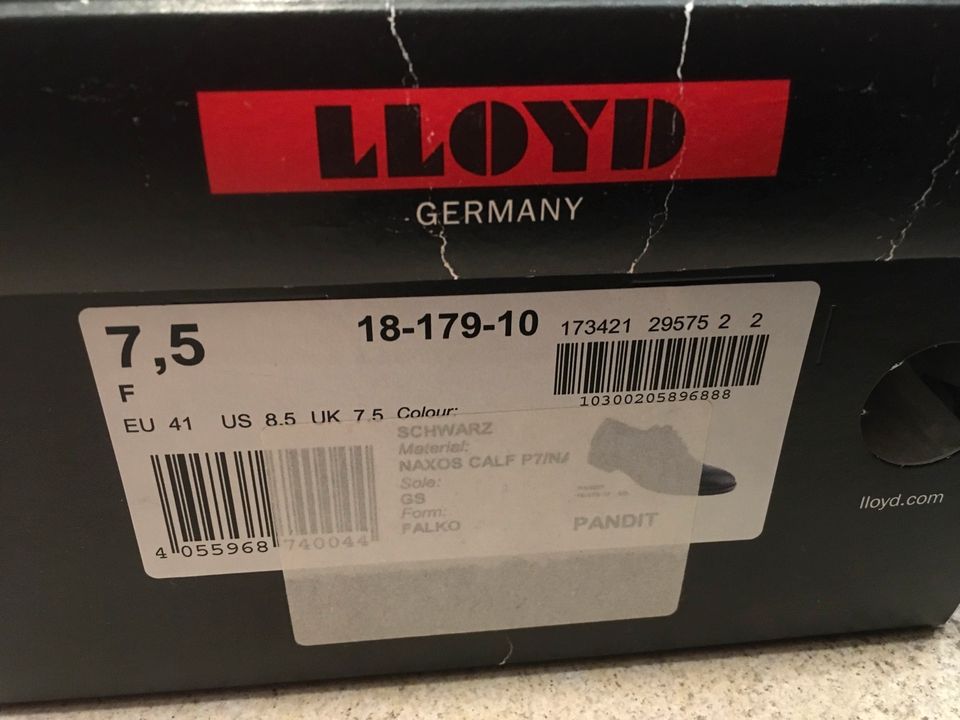 Lloyd Herrenschuhe Gr. 41 schwarz TOP ! in Köln
