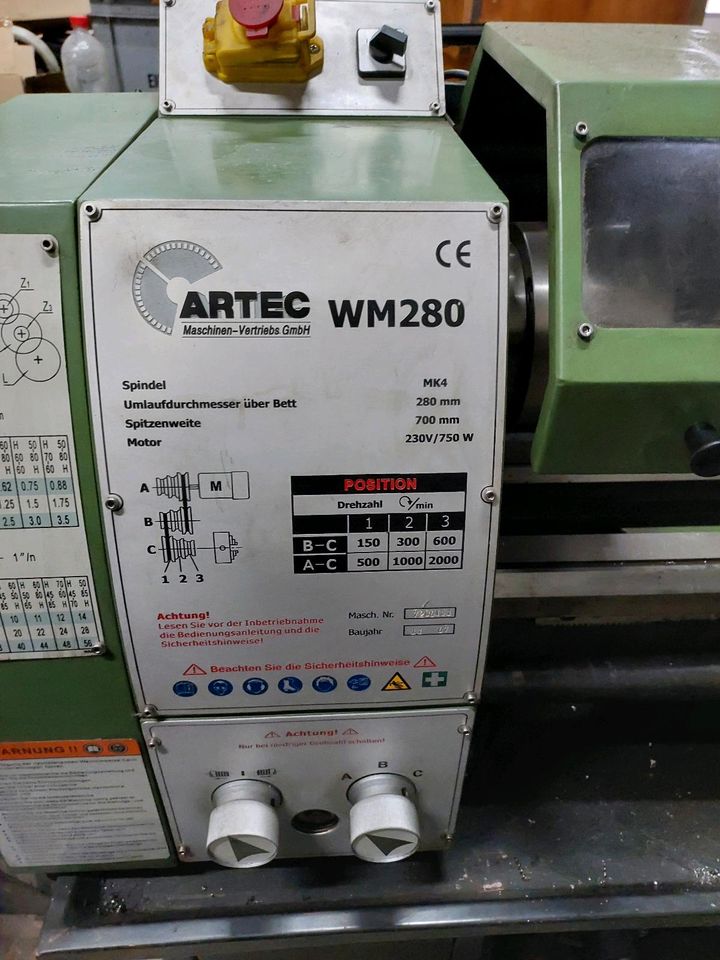 Drehbank artec wm280 in Nordenholz