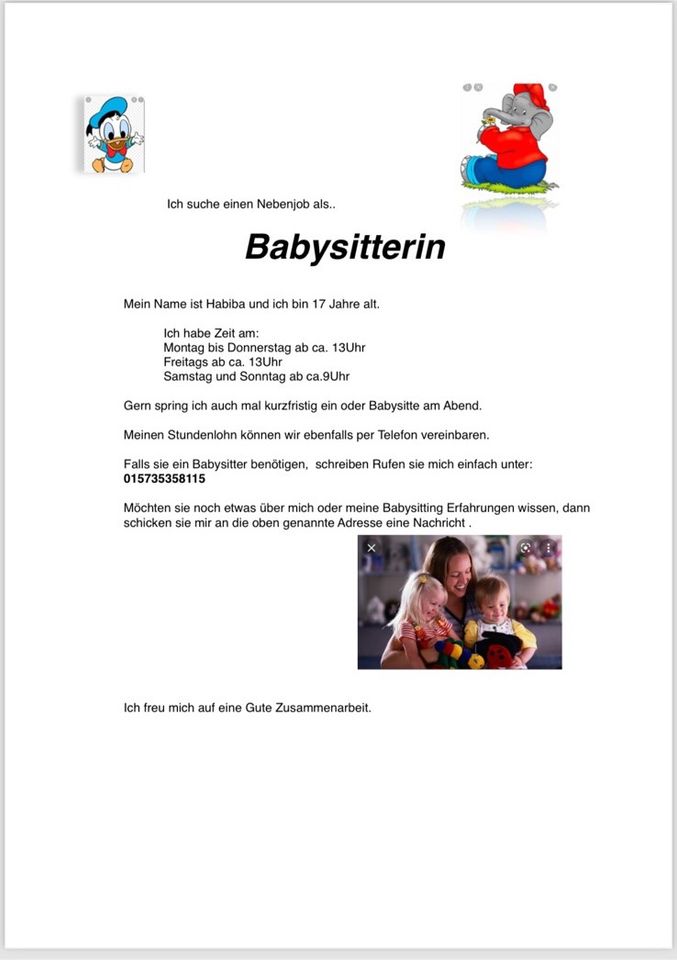 Babysitter in Stahnsdorf