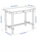 Ikea Komplett  1 Tisch + 6 Barstühle, weiß/Orrsta grau Niedersachsen - Achim Vorschau