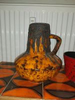 Fohr Fat Lava Vase Henkelvase selten orange mid century Hessen - Fuldabrück Vorschau