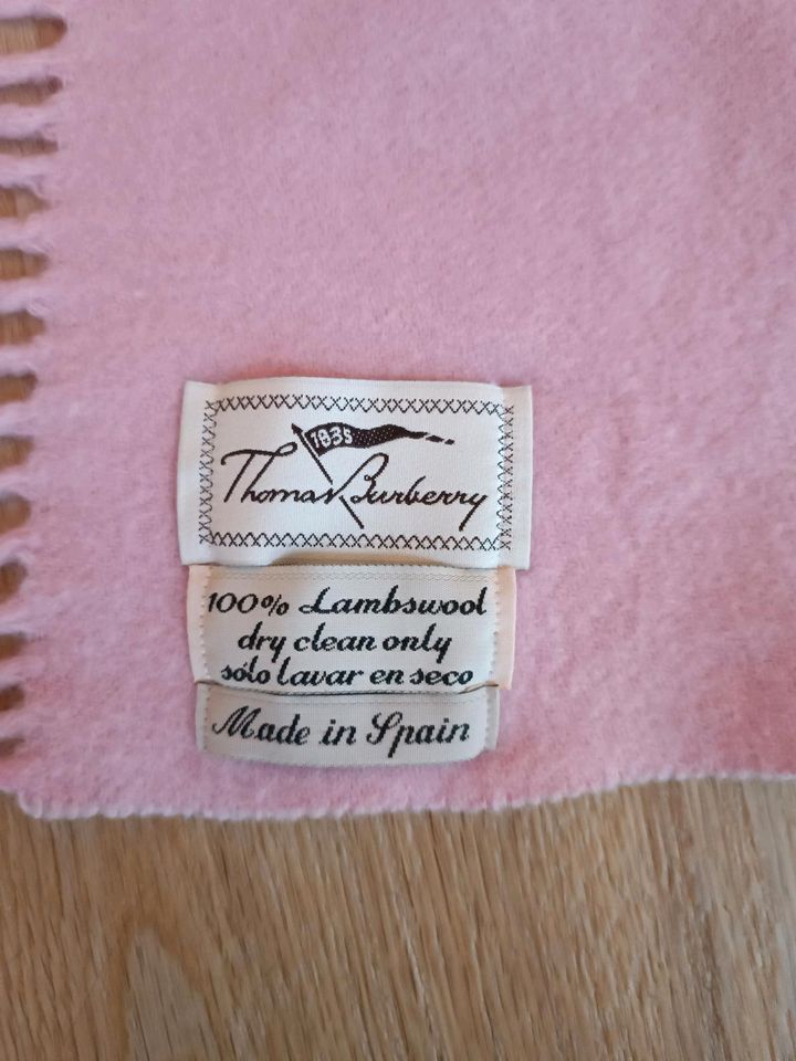 Burberry Schal Vintage 100 % Lammwolle Wolle rosa in Hamburg