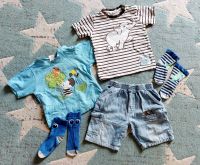 Set Sommer Jeans Shorts + 2 T-Shirts + 2x Socken Gr. 80/86 Hannover - Ahlem-Badenstedt-Davenstedt Vorschau