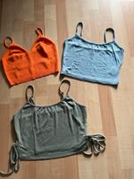 3 kurze Tops in Gr. L, Shein. Orange, hellblau, oliv Niedersachsen - Schiffdorf Vorschau