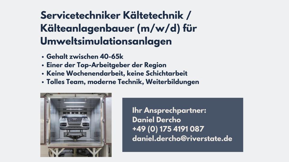 Kälteanlagenbauer / Servicetechniker Kältetechnik 40-65k (m/w/d) in München