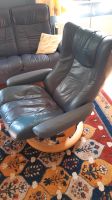 Stressless Ekornes Ledersessel mit Fußhocker in Taubenblau Eimsbüttel - Hamburg Stellingen Vorschau