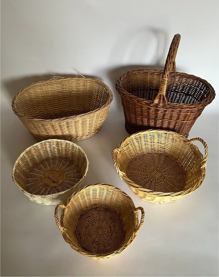 6x Weidenkorb Vintage Deko Rattan Korb Geschenkkorb braun 1A in Möckmühl