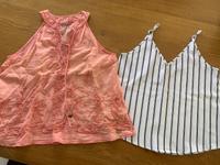 Khujo & Shein 2 Sommer-Tops Bluse lachs und weiß Gr. S Hessen - Rodgau Vorschau
