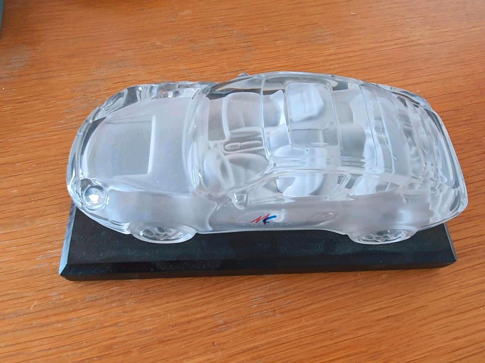 Magic Crystal Porsche 911 Bleikristall Kristall Glas Modell in Karben
