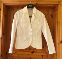 eleganter Damen Kurzblazer, weiß, Größe 36, reine Baumwolle Schleswig-Holstein - Kremperheide Vorschau