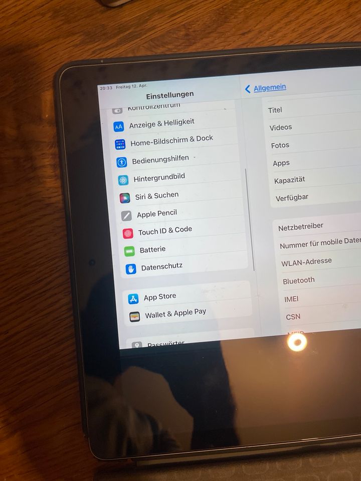 iPad Pro 11,9 Zoll 2.Generation Display Fehler in Zülpich