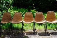 5 geflochtene Stühle aus den 50er Jahren München - Hadern Vorschau