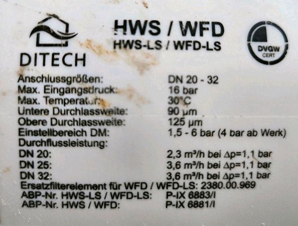 DITECH Hauswasserstation Rückspülfilter mit Druckminderer in München