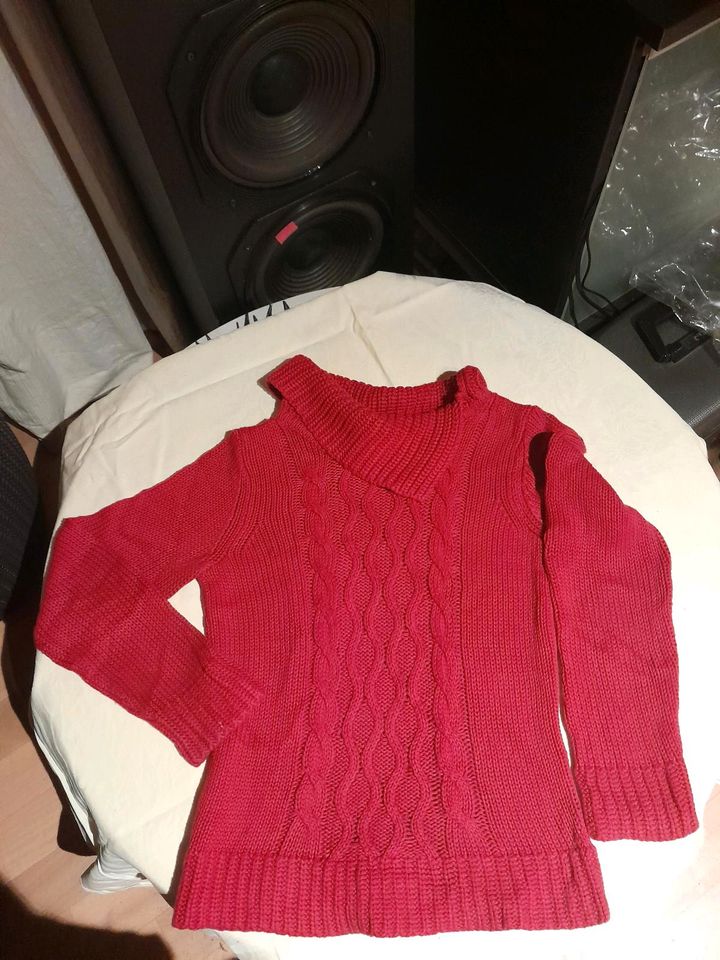 ❤️ Pullover Mädchen Gr.122, Zopfmuster, Pink, 100% Baumwolle Top in Moosburg a.d. Isar