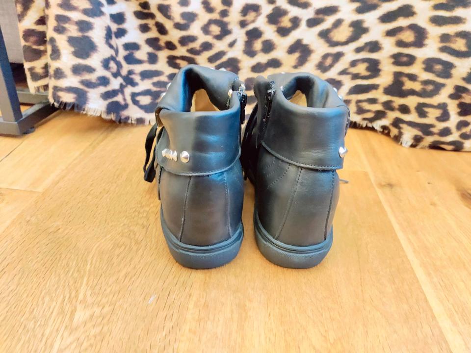 NEU! Buffalo Sneaker, versteckter Absatz, schwarz-silber, Leder in Berlin