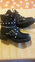 Day - Vine Stiefel Schnürsenkel Vegan Schwarz Metall Perlen Gr 38 Nordrhein-Westfalen - Heinsberg Vorschau