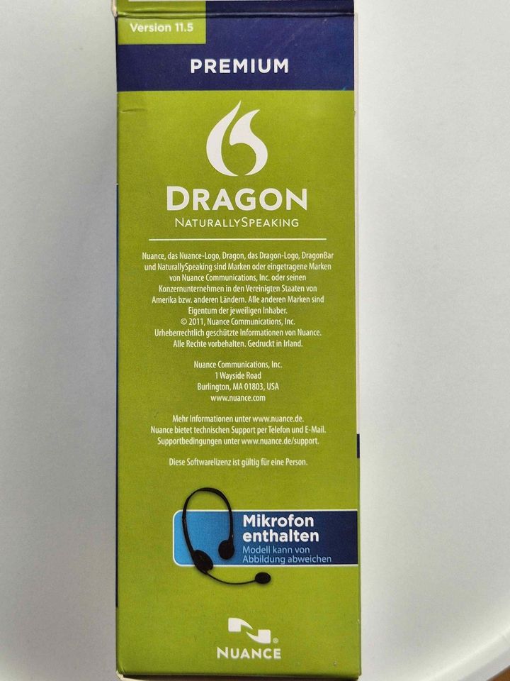 Spracherkennungs-Software Dragon NaturallySpeaking Premium 11.5 in Baden-Baden