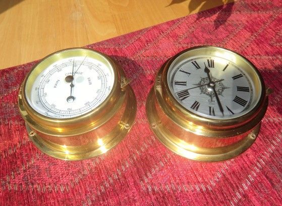 Barigo Uhr & comp Barometer Dm 22cm Schiffsbarometer 935-1065mbar in Kropp