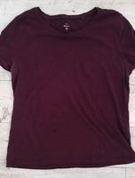 Basic T-Shirt Damen Bordeaux Rot L c&a Hessen - Bad Karlshafen Vorschau