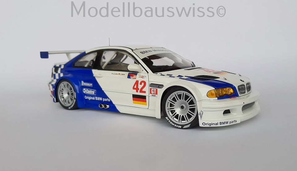 BMW M3 E46 GTR 2001 - J.J.Lehto / Jörg Müller 1/18 1zu18 1:18 in Waldshut-Tiengen