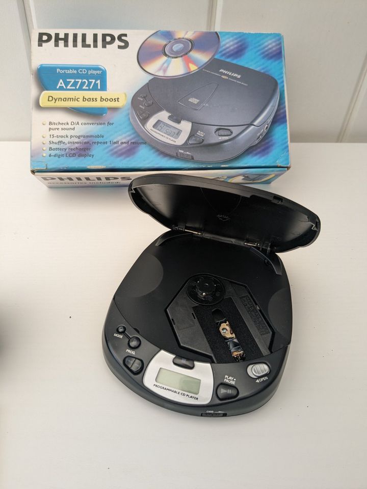 Discman Philips AZ7271 Portable CD Player OVP Bass Boost getestet in Ahrensburg