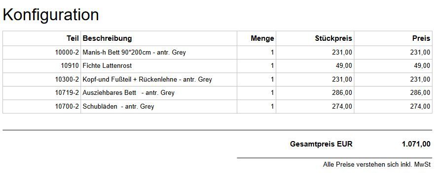 Manis-H Kojenbett Funktionsbett 200x90 Stauraum Kästen Bett in Hahnstätten