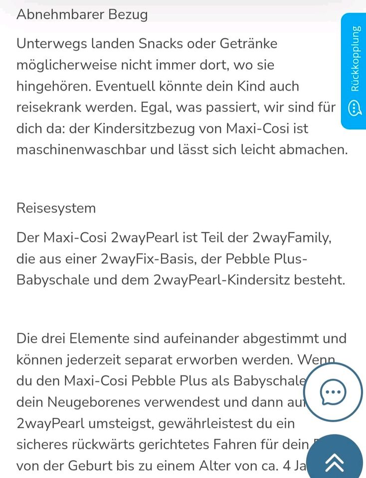 Maxi Cosi 2way Pearl inkl. Isofix Way Fix Station in Kamenz