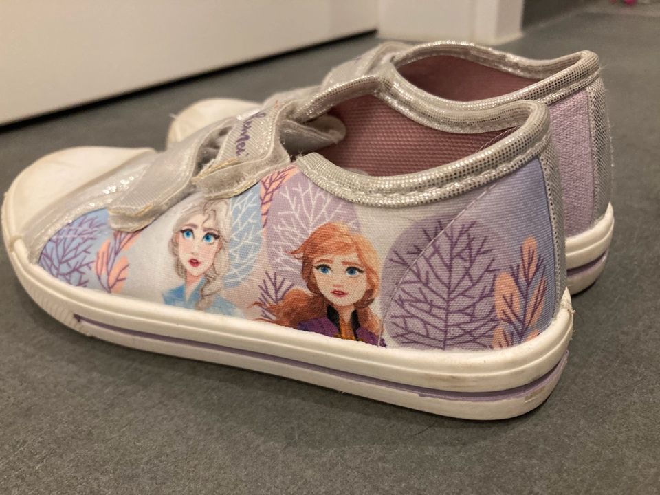 Sneaker m Klett, Frozen.Anna&Elsa,Gr28,Weiß Silber Glitzer in Otzberg