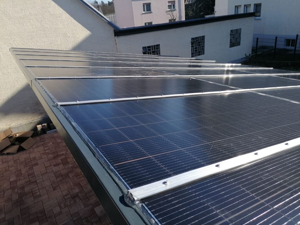 PV-Carport Stahl 4 m x 5 m Doppelglas Solarmodule Photovoltaik in Rottenburg a.d.Laaber