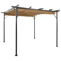 Pergola mit Ausziehbarem Dach Taupe 3x3 m Stahl 180 g/m² Bayern - Bad Kissingen Vorschau