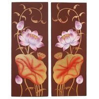 Bild 2er Set Leinwand Kunst Asien Thailand 90 cm Rot Braun Nr.7 Bochum - Bochum-Wattenscheid Vorschau