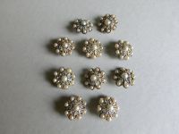 10 Knöpfe mit Perlen gold metallic Thüringen - Weimar Vorschau