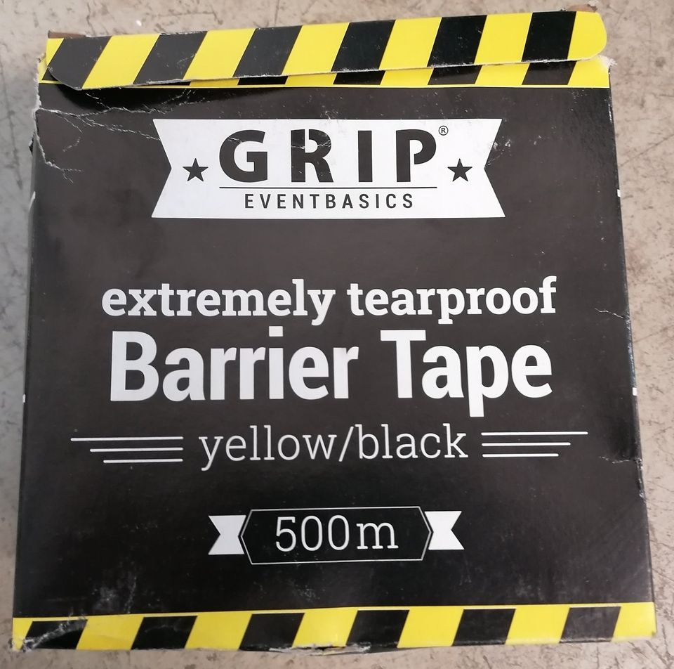 GRIP Eventbasics Absperrband 500m Gelb Schwarz Extrem reißfest in Hamburg