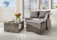 Destiny Balkonset Loft grau Polyrattan Niedersachsen - Hollern-Twielenfleth Vorschau