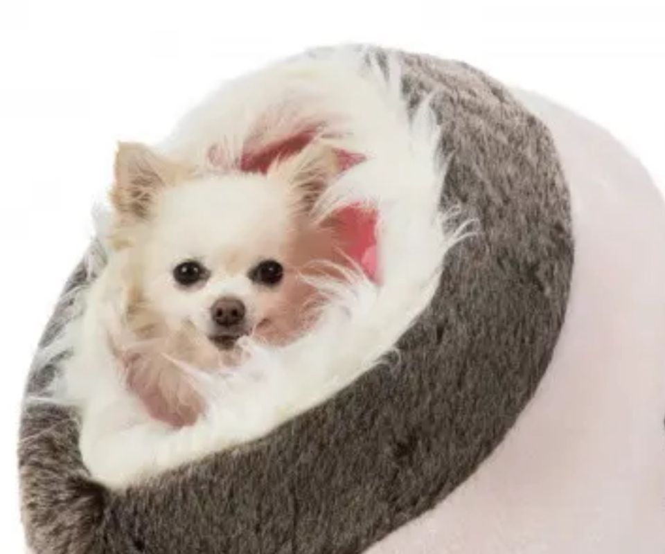 Hund/Katze/Höhle/Kuschelhöhle Minou-rosa/grau/ein Haus für Tiere in Kaufbeuren
