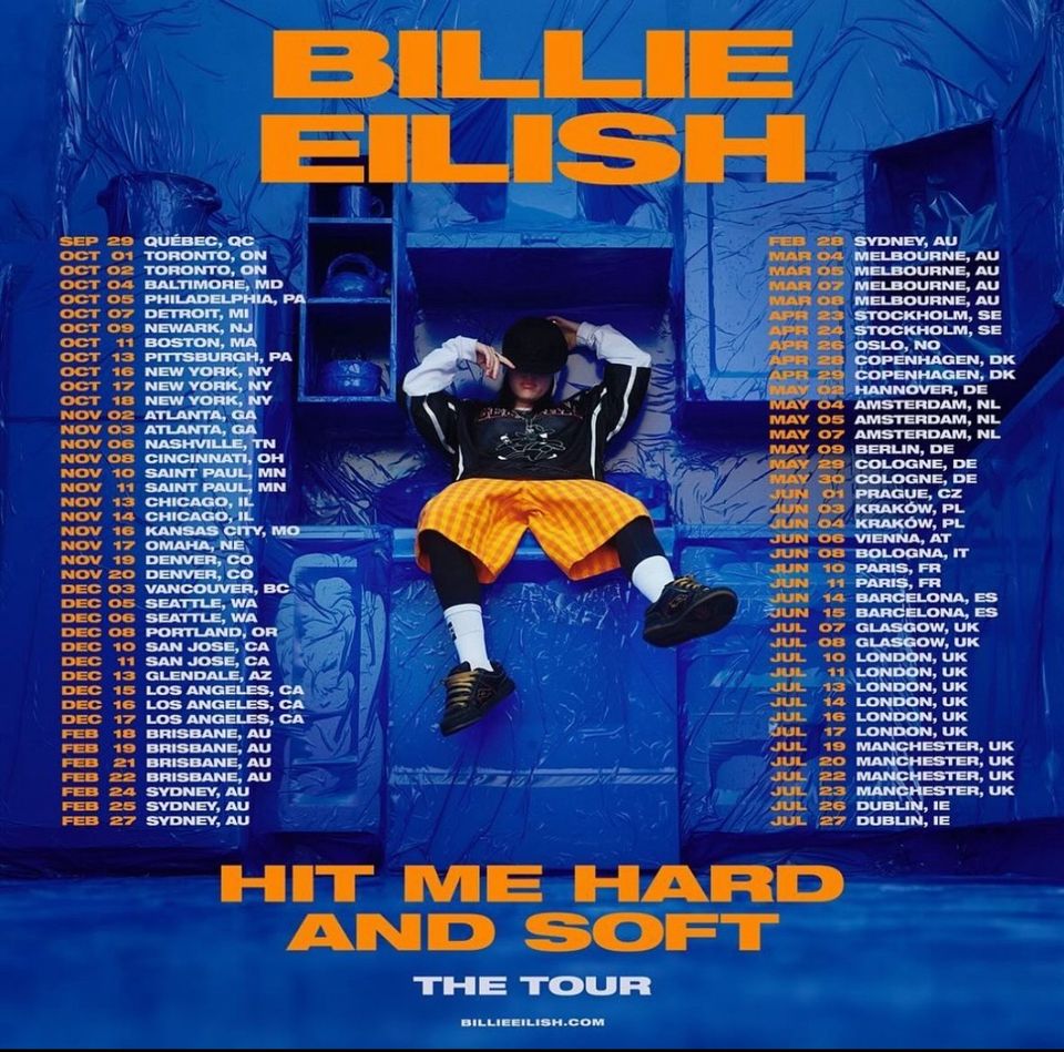 Billie Eilish: Hit me Hard and soft  Köln 30 Mai in Schweinfurt