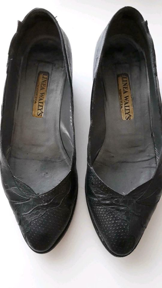 Pumps Linea Wally's (Wallys), Gr. 36,5 schwarz Tiermotiv, Vintage in Salzgitter