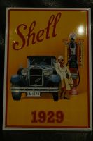 Shell Blech Werbeschild 1929 Bayern - Pliening Vorschau