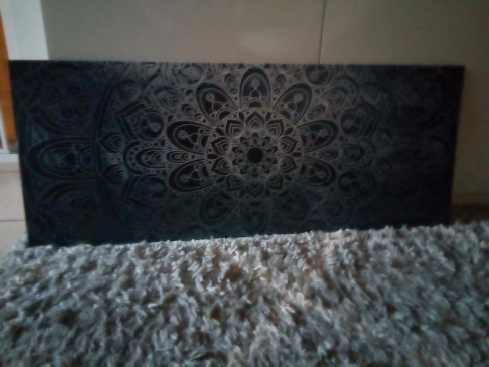 Wandbild Mandala Abstrakt Bild Wohnzimmer Schlafzimmer 100x40cm in Schotten