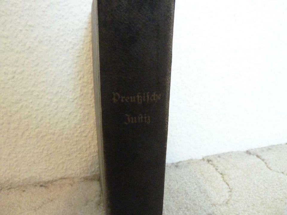 Buch antiquariat Preussische Justitz 1933 in Lübbenau (Spreewald)